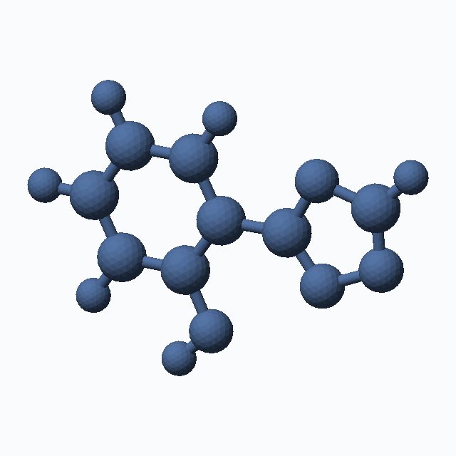 Fenadiazole (CAS 1008-65-7), C8H6N2O2 - 3D ball-and-stick molecular model, MolGod STL preview Fenadiazole (CAS 1008-65-7), C8H6N2O2 - 3D ball-and-stick molecular model, MolGod STL preview