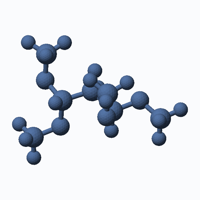 Tetramethoxypropane (CAS 102-52-3), C7H16O4 - 3D ball-and-stick molecular model, MolGod STL preview Tetramethoxypropane (CAS 102-52-3), C7H16O4 - 3D ball-and-stick molecular model, MolGod STL preview