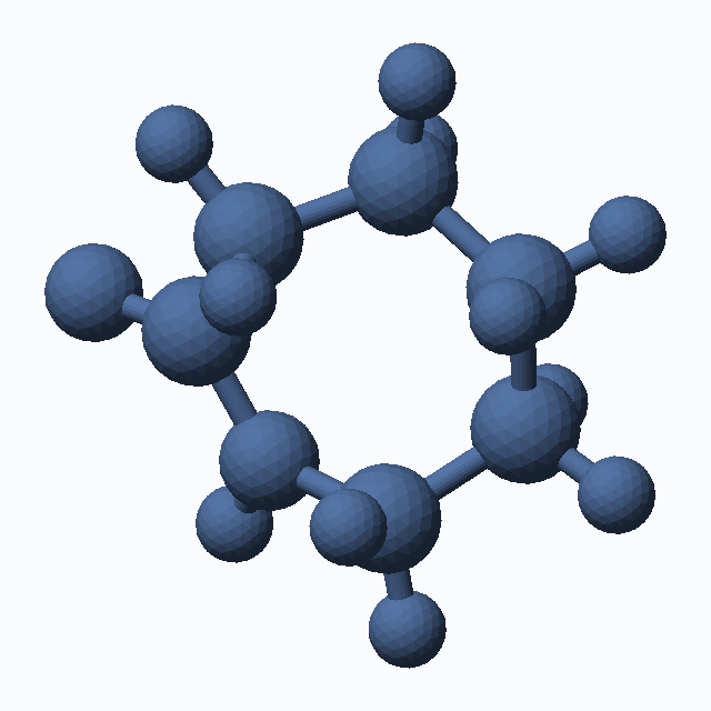 Caprolactam (CAS 105-60-2), C6H11NO - 3D ball-and-stick molecular model, MolGod STL preview Caprolactam (CAS 105-60-2), C6H11NO - 3D ball-and-stick molecular model, MolGod STL preview