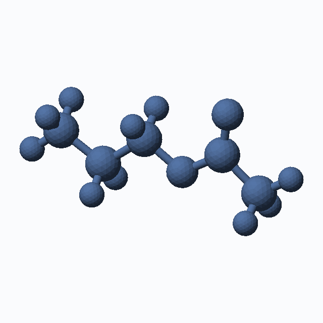 Propyl Acetate (CAS 109-60-4), C5H10O2 - 3D ball-and-stick molecular model, MolGod STL preview Propyl Acetate (CAS 109-60-4), C5H10O2 - 3D ball-and-stick molecular model, MolGod STL preview
