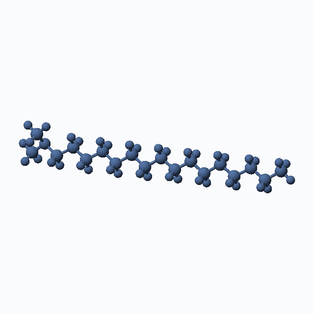 Dimethylhexadecylamine (CAS 112-69-6), C18H39N - 3D ball-and-stick molecular model, MolGod STL preview Dimethylhexadecylamine (CAS 112-69-6), C18H39N - 3D ball-and-stick molecular model, MolGod STL preview
