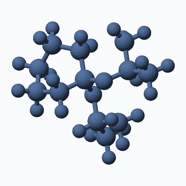 1,1-Diisopropoxycyclohexane (CAS 1132-95-2), C12H24O2 - 3D ball-and-stick molecular model, MolGod STL preview 1,1-Diisopropoxycyclohexane (CAS 1132-95-2), C12H24O2 - 3D ball-and-stick molecular model, MolGod STL preview