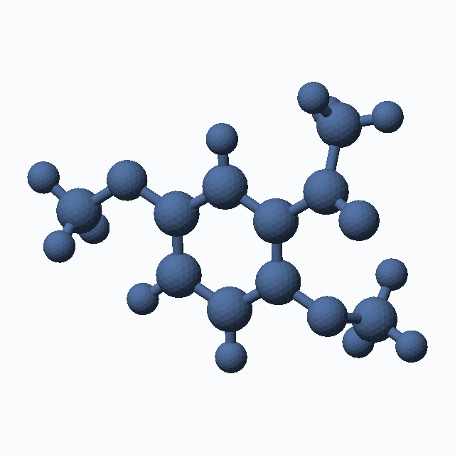 2',5'-Dimethoxyacetophenone (CAS 1201-38-3), C10H12O3 - 3D ball-and-stick molecular model, MolGod STL preview 2',5'-Dimethoxyacetophenone (CAS 1201-38-3), C10H12O3 - 3D ball-and-stick molecular model, MolGod STL preview