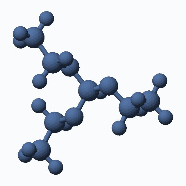 Ethyl orthoformate (CAS 122-51-0), C7H16O3 - 3D ball-and-stick molecular model, MolGod STL preview Ethyl orthoformate (CAS 122-51-0), C7H16O3 - 3D ball-and-stick molecular model, MolGod STL preview