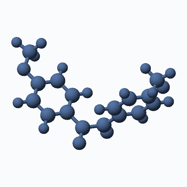 4,4'-Dimethoxybenzil (CAS 1226-42-2), C16H14O4 - 3D ball-and-stick molecular model, MolGod STL preview 4,4'-Dimethoxybenzil (CAS 1226-42-2), C16H14O4 - 3D ball-and-stick molecular model, MolGod STL preview