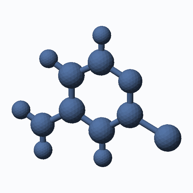 2-Chloropyridin-4-amine (CAS 14432-12-3), C5H5ClN2 - 3D ball-and-stick molecular model, MolGod STL preview 2-Chloropyridin-4-amine (CAS 14432-12-3), C5H5ClN2 - 3D ball-and-stick molecular model, MolGod STL preview