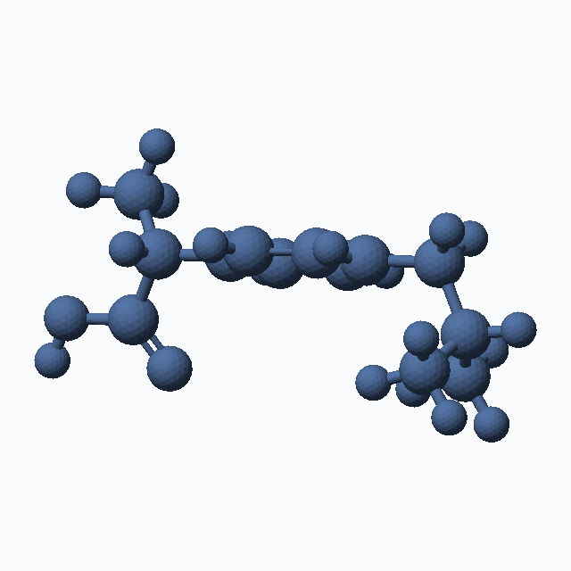Ibuprofen, (+-)- (CAS 15687-27-1), C13H18O2 - 3D ball-and-stick molecular model, MolGod STL preview Ibuprofen, (+-)- (CAS 15687-27-1), C13H18O2 - 3D ball-and-stick molecular model, MolGod STL preview