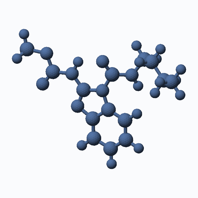 Benomyl (CAS 17804-35-2), C14H18N4O3 - 3D ball-and-stick molecular model, MolGod STL preview Benomyl (CAS 17804-35-2), C14H18N4O3 - 3D ball-and-stick molecular model, MolGod STL preview