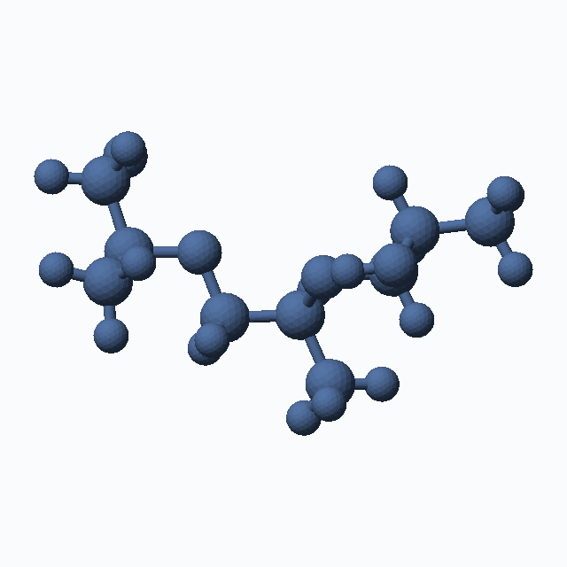 Tripropylene glycol (CAS 24800-44-0), C9H20O4 - 3D ball-and-stick molecular model, MolGod STL preview Tripropylene glycol (CAS 24800-44-0), C9H20O4 - 3D ball-and-stick molecular model, MolGod STL preview