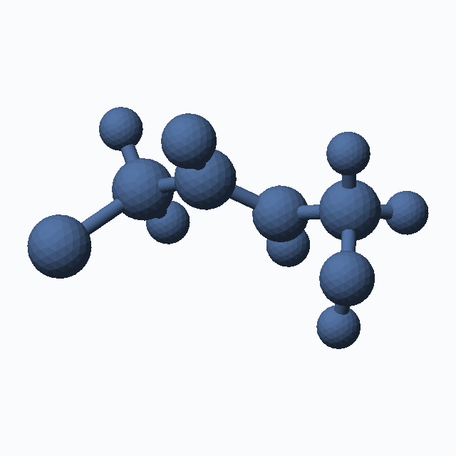 N-Methylol-alpha-chloroacetamide (CAS 2832-19-1), C3H6ClNO2 - 3D ball-and-stick molecular model, MolGod STL preview N-Methylol-alpha-chloroacetamide (CAS 2832-19-1), C3H6ClNO2 - 3D ball-and-stick molecular model, MolGod STL preview