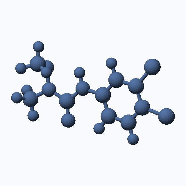 Linuron (CAS 330-55-2), C9H10Cl2N2O2 - 3D ball-and-stick molecular model, MolGod STL preview Linuron (CAS 330-55-2), C9H10Cl2N2O2 - 3D ball-and-stick molecular model, MolGod STL preview