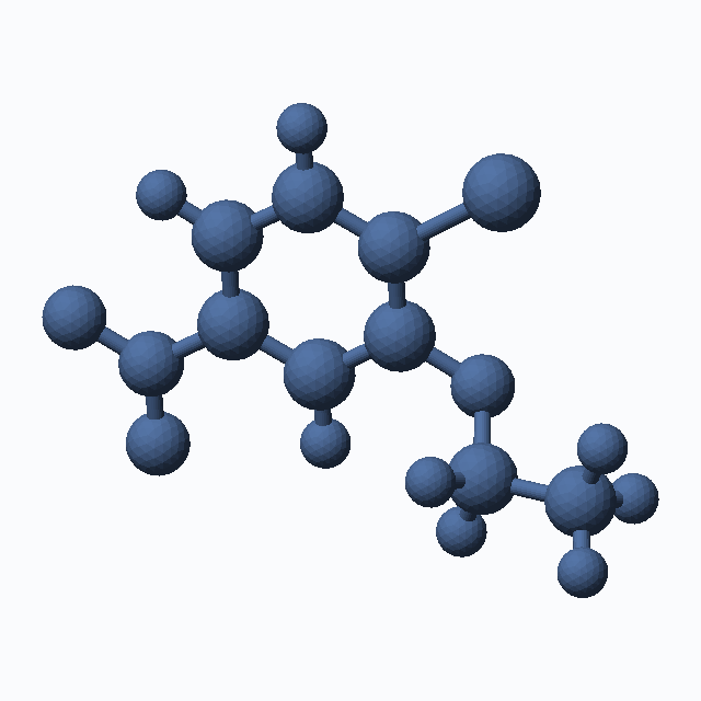 1-Bromo-2-ethoxy-4-nitrobenzene (CAS 423165-33-7), C8H8BrNO3 - 3D ball-and-stick molecular model, MolGod STL preview 1-Bromo-2-ethoxy-4-nitrobenzene (CAS 423165-33-7), C8H8BrNO3 - 3D ball-and-stick molecular model, MolGod STL preview