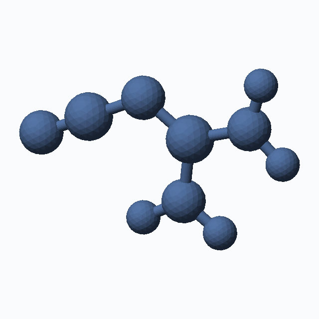 Dicyandiamide (CAS 461-58-5), C2H4N4 - 3D ball-and-stick molecular model, MolGod STL preview Dicyandiamide (CAS 461-58-5), C2H4N4 - 3D ball-and-stick molecular model, MolGod STL preview