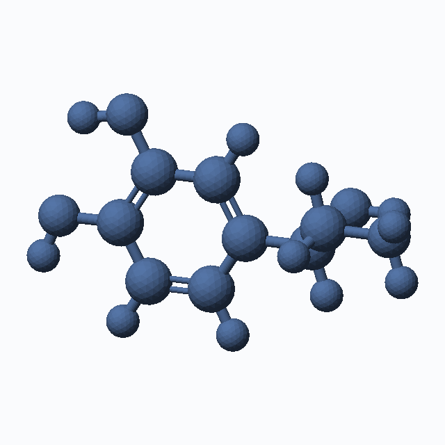 Norepinephrine (CAS 51-41-2), C8H11NO3 - 3D ball-and-stick molecular model, MolGod STL preview Norepinephrine (CAS 51-41-2), C8H11NO3 - 3D ball-and-stick molecular model, MolGod STL preview