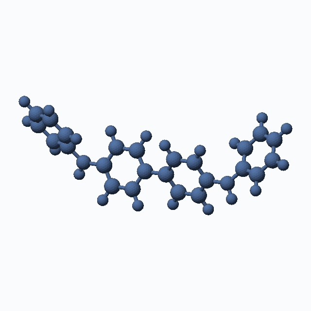 N,N'-Diphenylbenzidine (CAS 531-91-9), C24H20N2 - 3D ball-and-stick molecular model, MolGod STL preview N,N'-Diphenylbenzidine (CAS 531-91-9), C24H20N2 - 3D ball-and-stick molecular model, MolGod STL preview