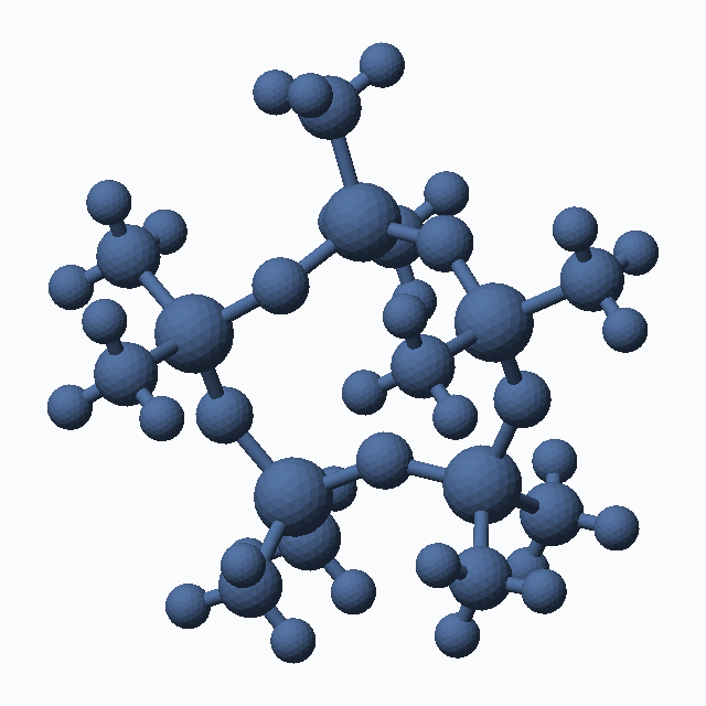 Decamethylcyclopentasiloxane (CAS 541-02-6), C10H30O5Si5 - 3D ball-and-stick molecular model, MolGod STL preview Decamethylcyclopentasiloxane (CAS 541-02-6), C10H30O5Si5 - 3D ball-and-stick molecular model, MolGod STL preview