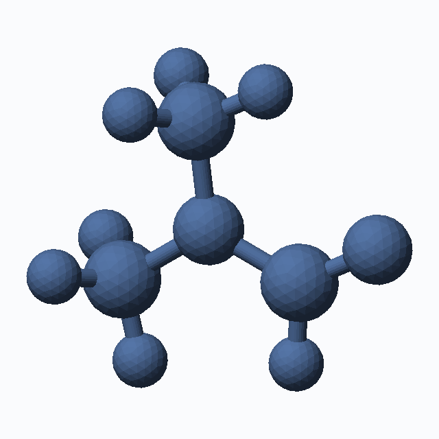 Dimethylformamide (CAS 68-12-2), C3H7NO - 3D ball-and-stick molecular model, MolGod STL preview Dimethylformamide (CAS 68-12-2), C3H7NO - 3D ball-and-stick molecular model, MolGod STL preview