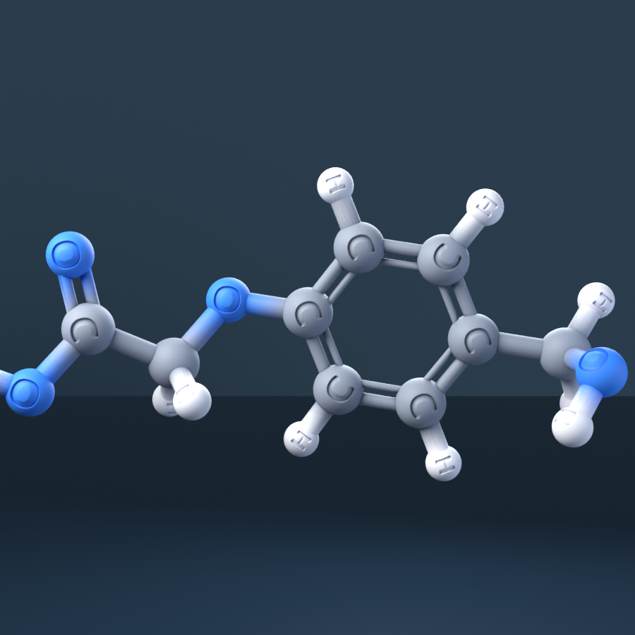 4-Hydroxymethylphenoxyacetic acid (CAS 68858-21-9), C9H10O4 - 3D ball-and-stick molecular model, engraved element symbols (C H O), MolGod STL preview 4-Hydroxymethylphenoxyacetic acid (CAS 68858-21-9), C9H10O4 - 3D ball-and-stick molecular model, engraved element symbols (C H O), MolGod STL preview