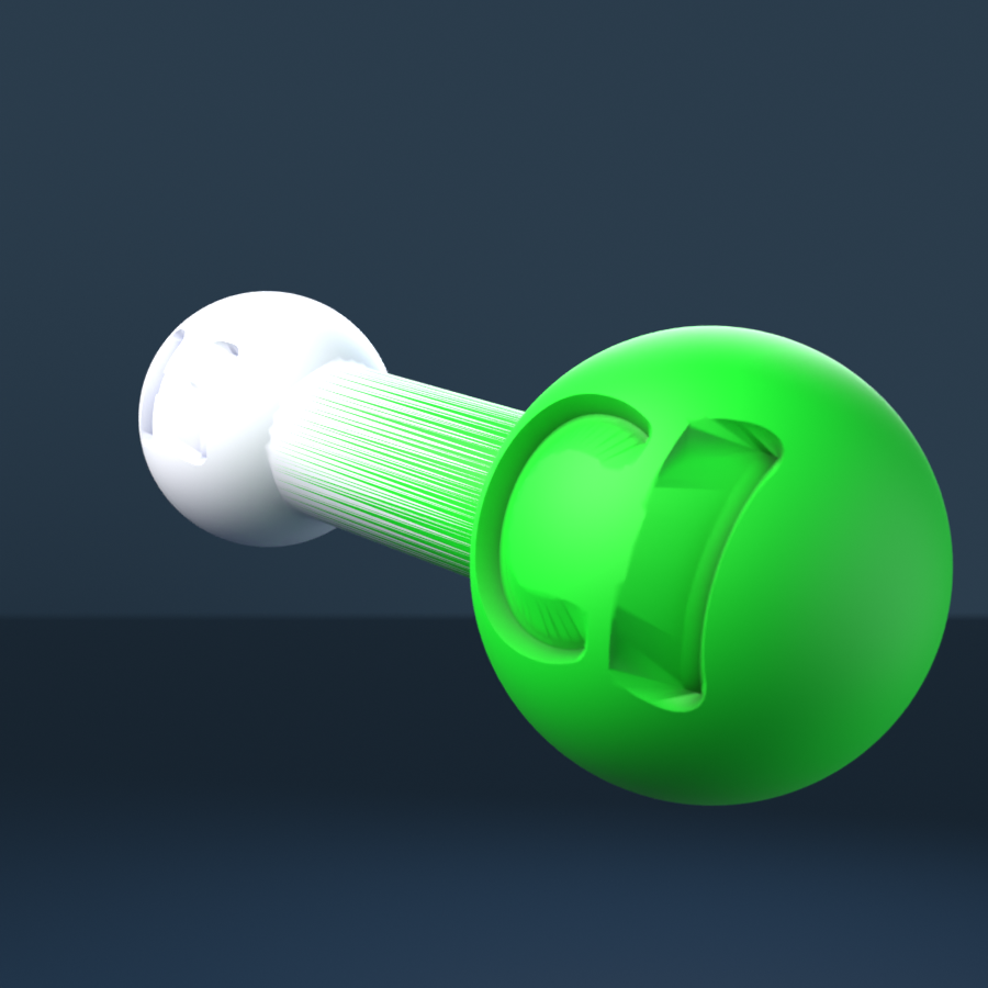 hydrogen chloride (CAS 7647-01-0), ClH - 3D ball-and-stick molecular model, engraved element symbols (Cl H), MolGod STL preview hydrogen chloride (CAS 7647-01-0), ClH - 3D ball-and-stick molecular model, engraved element symbols (Cl H), MolGod STL preview