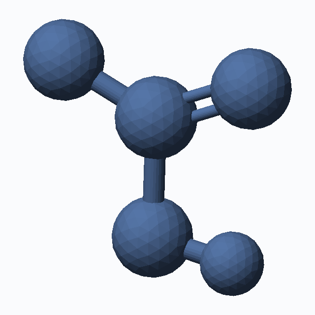 Nitric Acid (CAS 7697-37-2), HNO3 - 3D ball-and-stick molecular model, MolGod STL preview Nitric Acid (CAS 7697-37-2), HNO3 - 3D ball-and-stick molecular model, MolGod STL preview