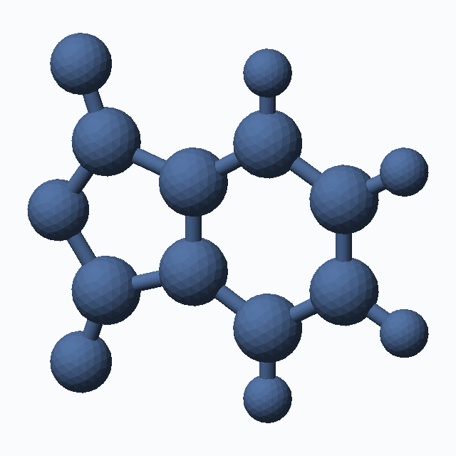 Phthalic Anhydride (CAS 85-44-9), C8H4O3 - 3D ball-and-stick molecular model, MolGod STL preview Phthalic Anhydride (CAS 85-44-9), C8H4O3 - 3D ball-and-stick molecular model, MolGod STL preview