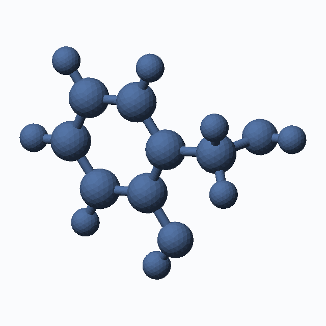 Salicyl Alcohol (CAS 90-01-7), C7H8O2 - 3D ball-and-stick molecular model, MolGod STL preview Salicyl Alcohol (CAS 90-01-7), C7H8O2 - 3D ball-and-stick molecular model, MolGod STL preview