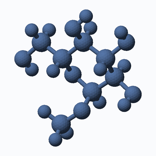 methyl alpha-D-glucopyranoside (CAS 97-30-3), C7H14O6 - 3D ball-and-stick molecular model, MolGod STL preview methyl alpha-D-glucopyranoside (CAS 97-30-3), C7H14O6 - 3D ball-and-stick molecular model, MolGod STL preview