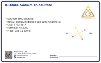 0.1mol/L Sodium Thiosulfate Solution (CAS 7772-98-7), CAS 7772-98-7 — chemical product label