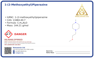 1-(2-Methoxyethyl)piperazine (CAS 13484-40-7), CAS 13484-40-7 — chemical product label