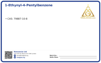 1-Ethynyl-4-pentylbenzene (CAS 79887-10-8), CAS 79887-10-8 — chemical product label