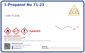 1-Propanol CAS No 71-23 (CAS 71-23-8) — Xilong Scientific, CAS 71-23-8 — chemical product label