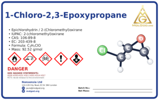Epichlorohydrin (CAS 106-89-8), CAS 106-89-8 — chemical product label