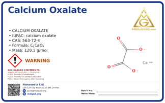 Calcium oxalate (CAS 563-72-4), CAS 563-72-4 — chemical product label
