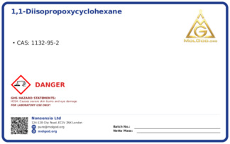1,1-Diisopropoxycyclohexane (CAS 1132-95-2), CAS 1132-95-2 — chemical product label