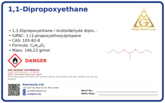 1,1-Dipropoxyethane (CAS 105-82-8), CAS 105-82-8 — chemical product label