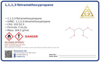 1,1,1,3-Tetramethoxypropane (CAS 102-52-3), CAS 102-52-3 — chemical product label