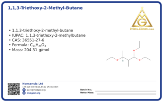 1,1,3-triethoxy-2-methyl-butane (CAS 36551-27-6), CAS 36551-27-6 — chemical product label