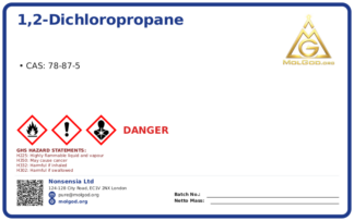 1,2-Dichloropropane (CAS 78-87-5), CAS 78-87-5 — chemical product label