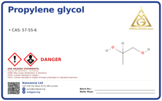 1,2-Propanediol CAS No 57-55 (CAS 57-55-6) — Xilong Scientific, CAS 57-55-6 — chemical product label