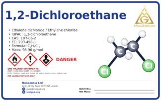 1,2-dichloroethane (CAS 107-06-2) — Safety Data Sheet, CAS 107-06-2 — chemical product label