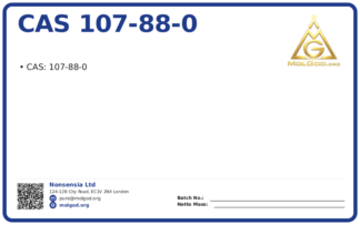 CAS 107-88-0, CAS 107-88-0 — chemical product label