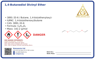 1,4-Butanediol divinyl ether (CAS 3891-33-6), CAS 3891-33-6 — chemical product label