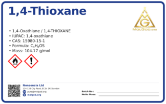 1,4-Thioxane (CAS 15980-15-1), CAS 15980-15-1 — chemical product label
