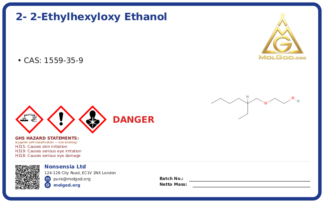 2- 2-Ethylhexyloxy Ethanol CAS No 1559-35 (CAS 1559-35-9) — Xilong Scientific, CAS 1559-35-9 — chemical product label