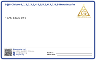 2-[(8-chloro-1,1,2,2,3,3,4,4,5,5,6,6,7,7,8,8-hexadecafluoroctyl)oxyl]-1,1,2,2-tetrafluoro-ethanesulfonic acid,potassium salt (CAS 83329-89-9), CAS 83329-89-9 — chemical product label