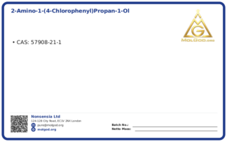 2-Amino-1-(4-chlorophenyl)propan-1-ol (CAS 57908-21-1), CAS 57908-21-1 — chemical product label