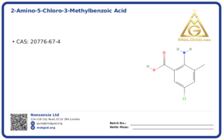 2-Amino-5-chloro-3-methylbenzoic acid (CAS 20776-67-4), CAS 20776-67-4 — chemical product label