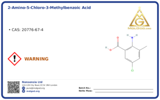 2-Amino-5-chloro-3-methylbenzoic acid (CAS 20776-67-4), CAS 20776-67-4 — chemical product label