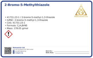 2-Bromo-5-methylthiazole (CAS 41731-23-1), CAS 41731-23-1 — chemical product label