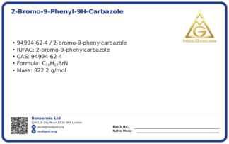 2-Bromo-9-phenyl-9H-carbazole (CAS 94994-62-4), CAS 94994-62-4 — chemical product label
